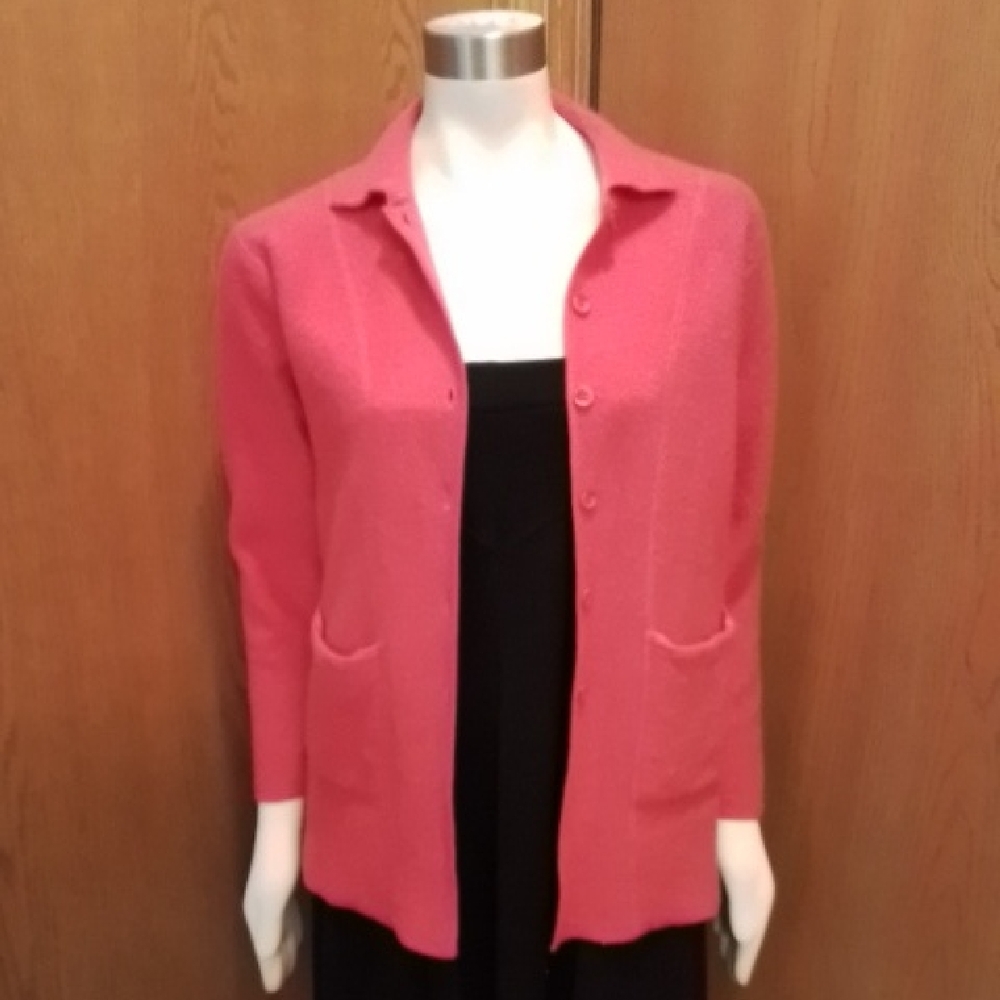 100% Wool! Windridge/Cheryl Nash Women's Pink Jacket, Sz M. Excellent Condition.
